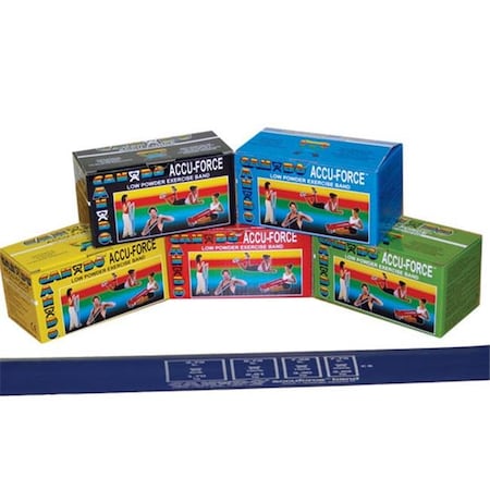 Cando International Cando 10-5902 AccuForce Premium Exercise Band - 4ft Ready to Use - Red - Light 1461975